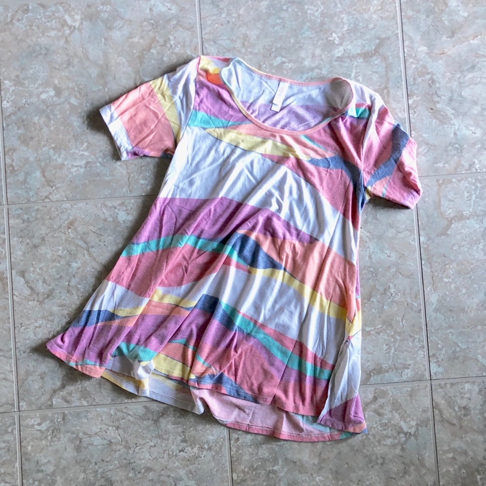 LuLaRoe Abstract Sherbet Swing Top